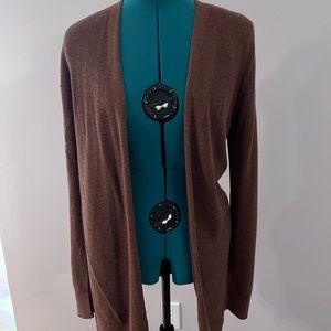Brown open cardigan
